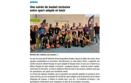 Soirée Sport Adapté vs Section Loisir